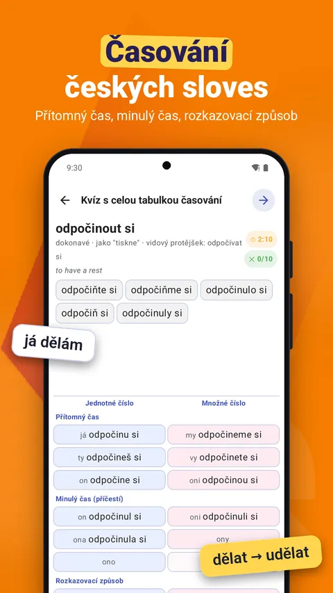 Časování slovesa