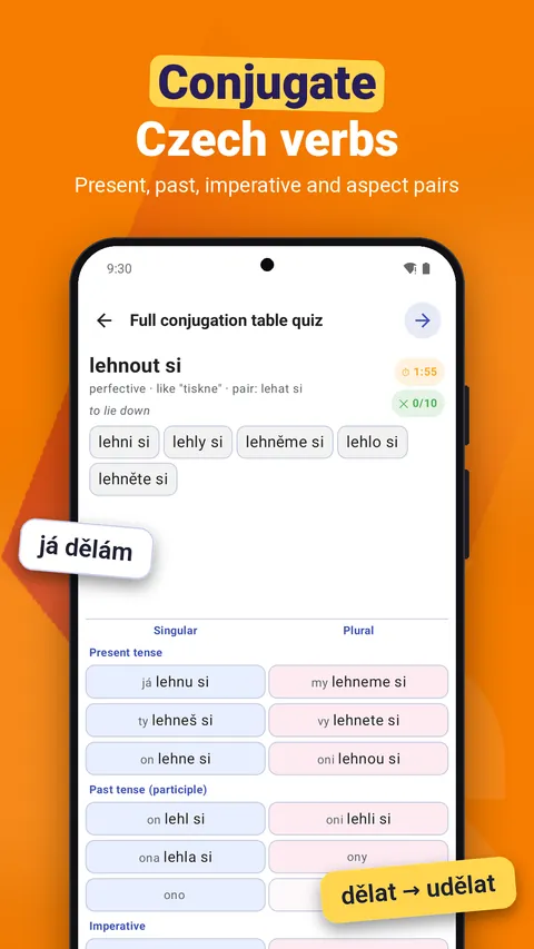 Verb conjugation